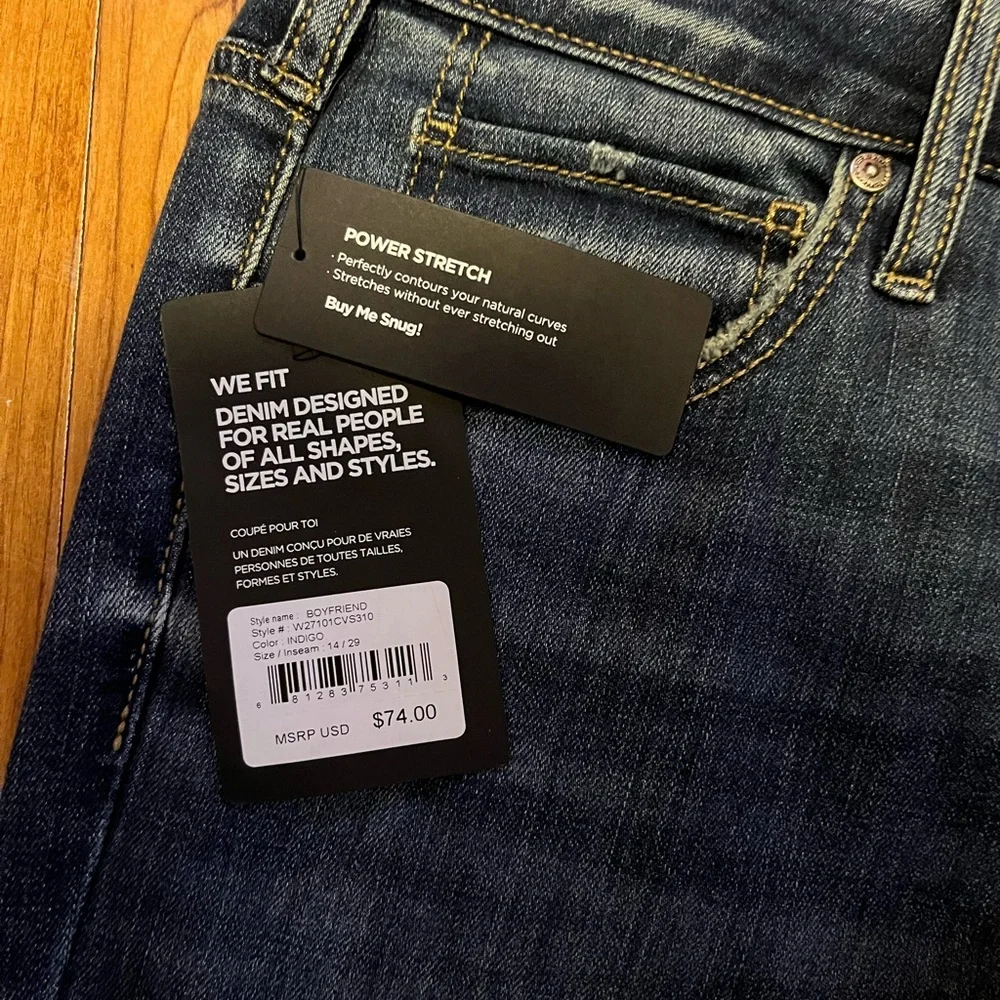 π NWT Silver Jeans Boyfriend Mid Rise Slim Leg Jeans, 14/29 - Picture 7 of 13